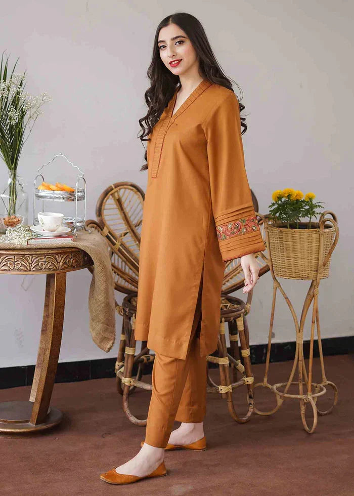 GA-1120 Unstitched Heavy Embroidered Dhanak Suit Embroidered Dhanak Shaw