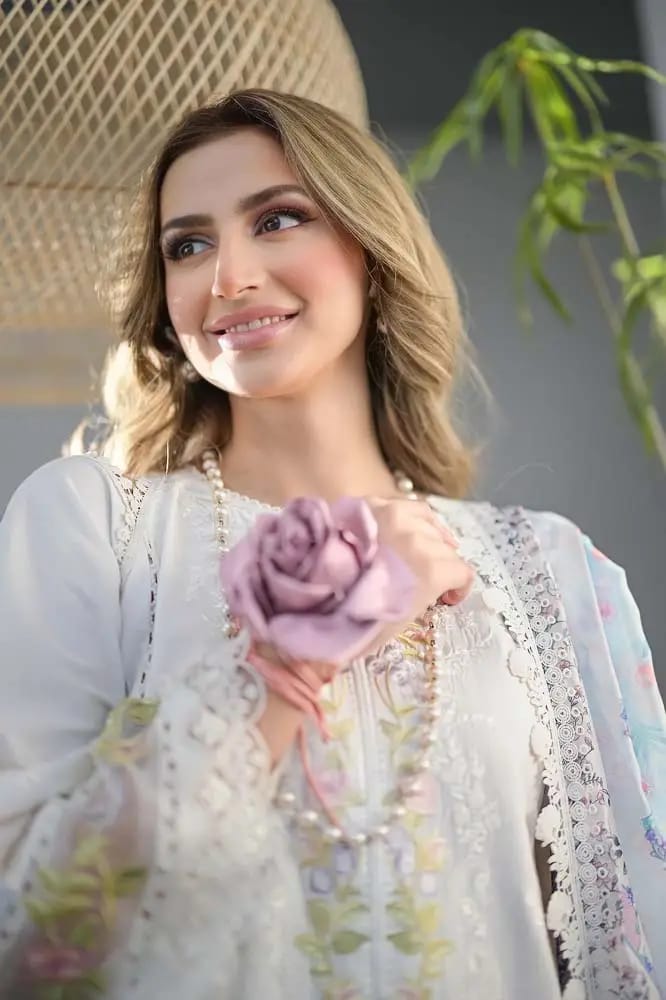 AJ-2333 Unstitched Heavy Embroidered Dhanak Suit With Printed Wool Shawl