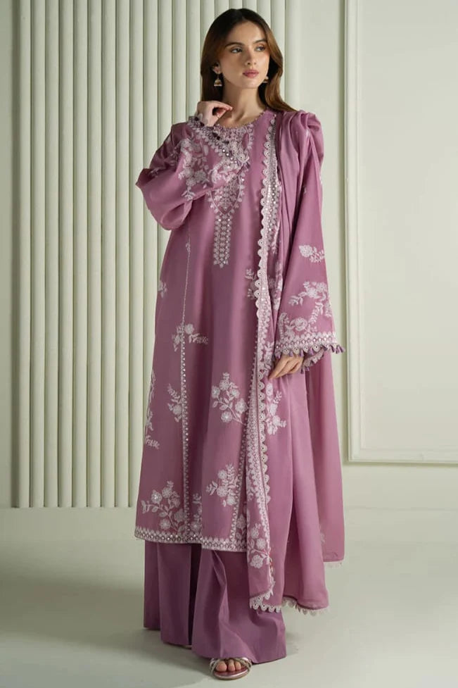 CS-900 Unstitched Heavy Embroidered Dhanak Suit With Embroidered Dhanak Shawl