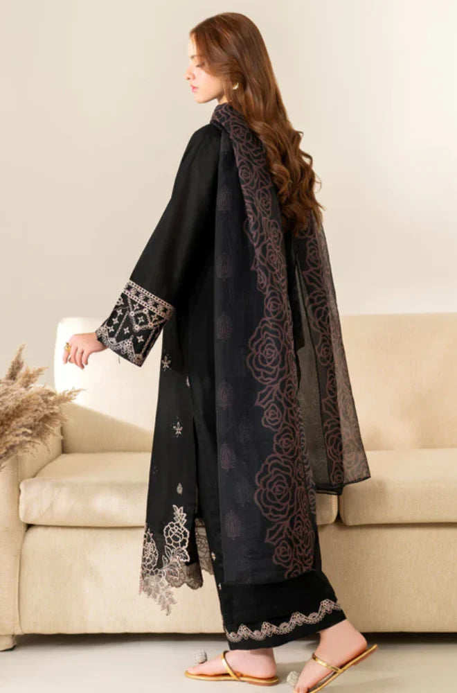 GA-11 Unstitched Embroidered Lawn Suit 3pc With Digital Printed Fancy Voil Dupatta