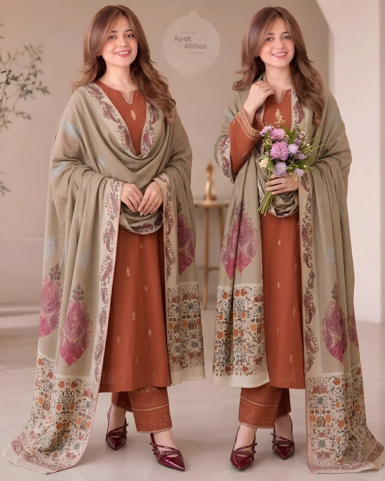 AA-12 Unstitched Embroidered Lawn Suit 3pc With Digital Printed Dupatta