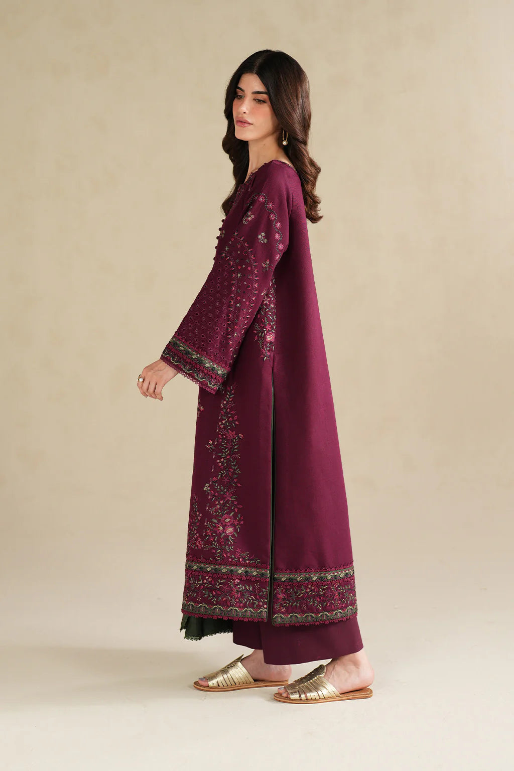 JZ-2705 Unstitched Fully Embroidered Lawn Suit With Lawn Embroidered Dupatta