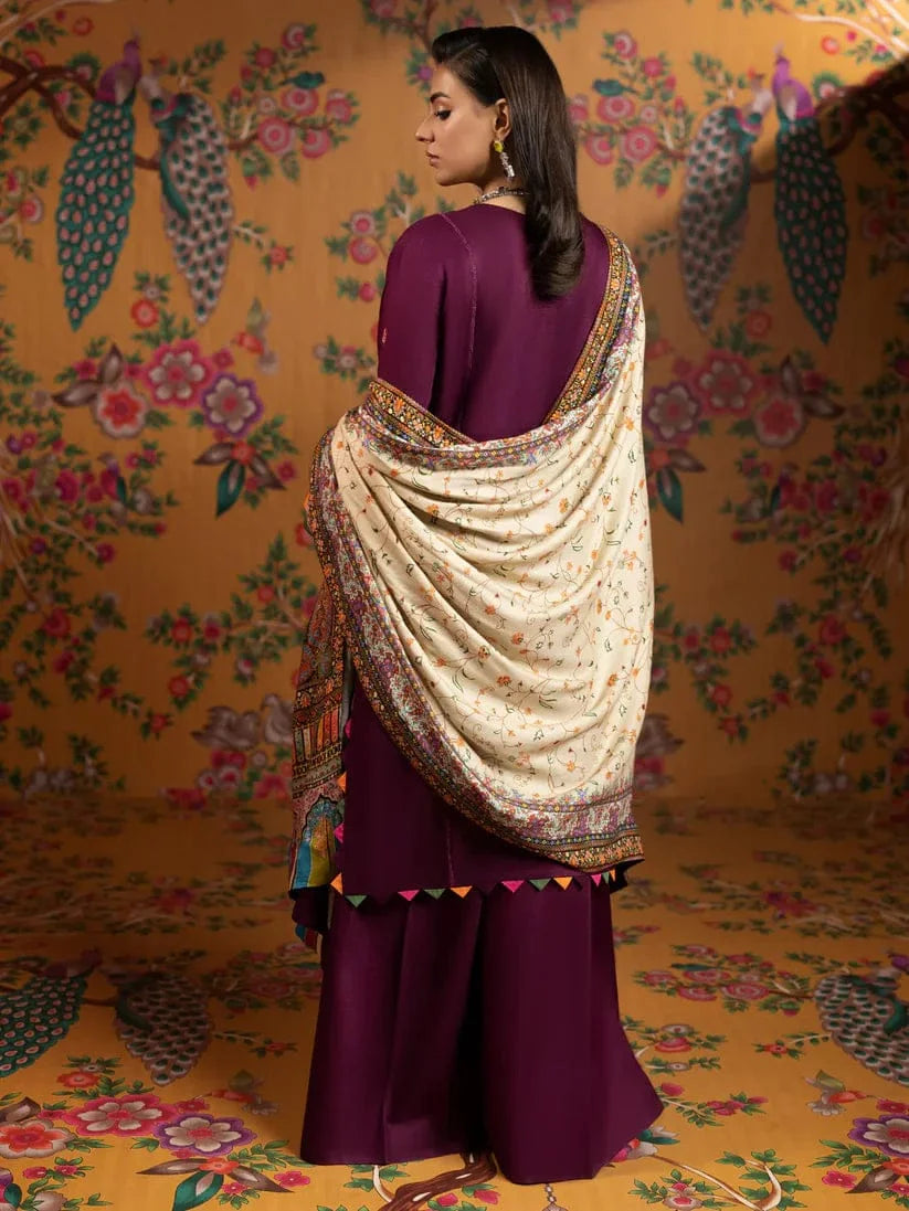 AA-40 Unstitched Embroidered Lawn Suit 3pc With Digital Printed Dupatta
