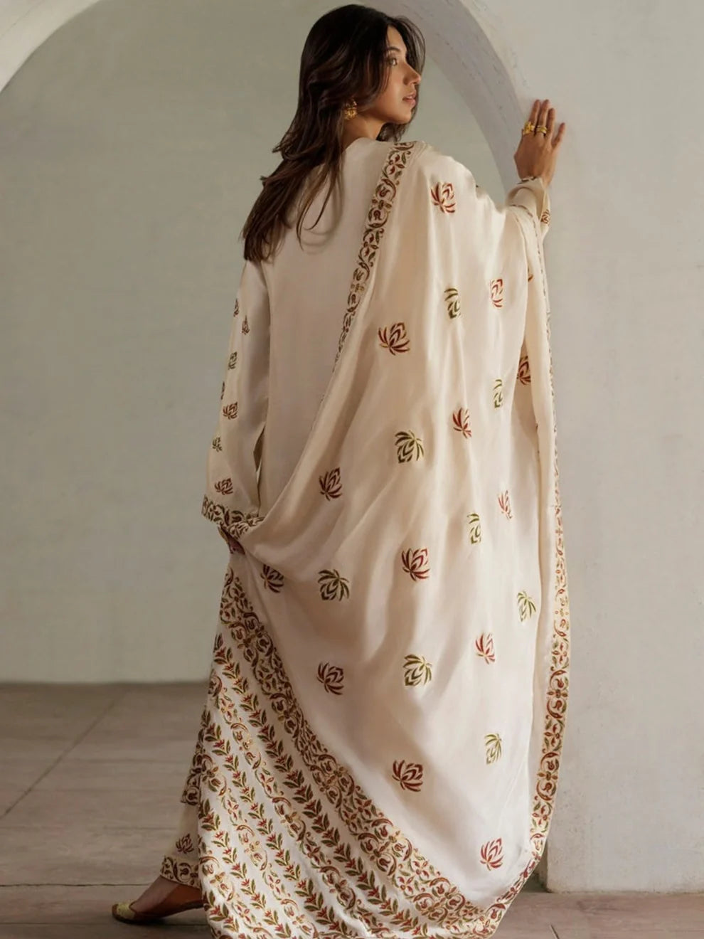Un-Stitched Dhanak Embroidered Suit With Dhanak Embroidered Shawl
