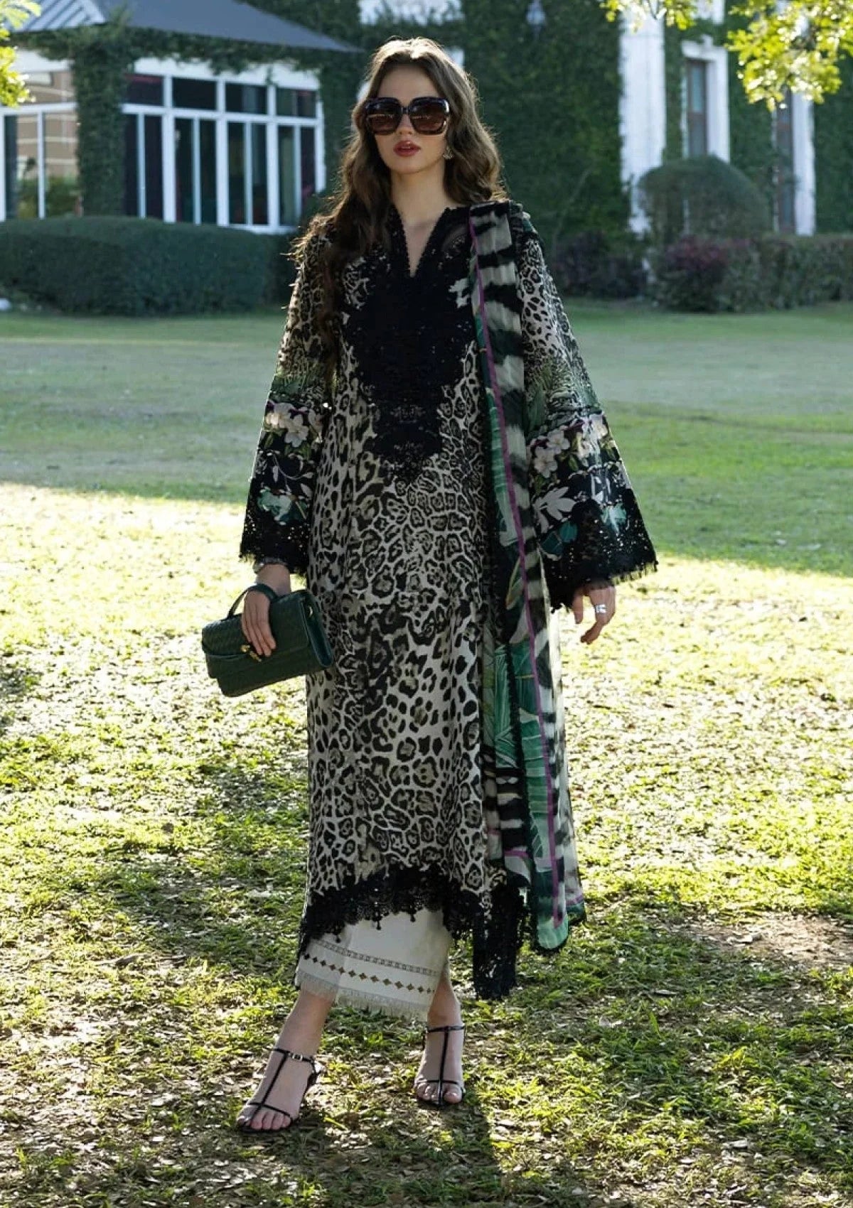 EL-Unstitched Printed Lawn Shirt With Printed Lawn Dupatta