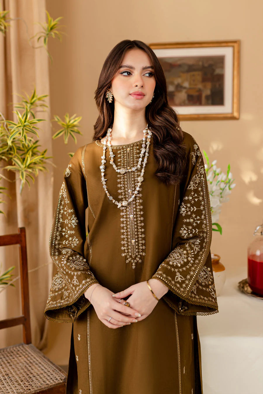 BA–68 Unstitched Fully Embroided Lawn 2 Piece Suit