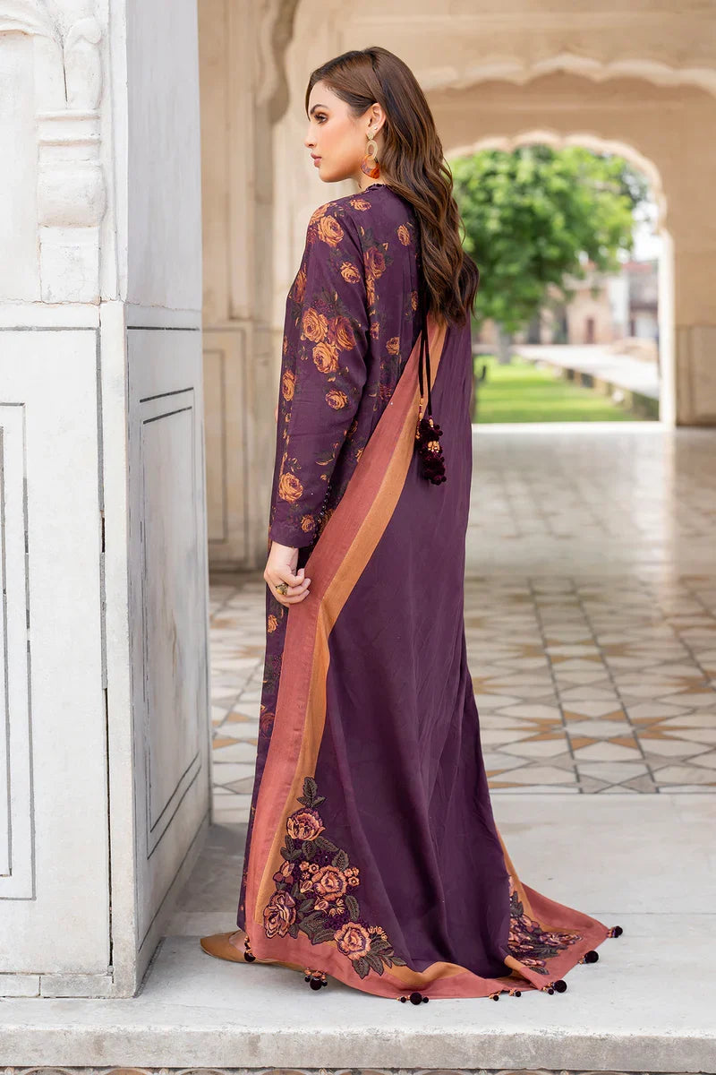 BK-184 Khaddar 3pc Digital Printed Suit With Digital Printed Khaddar Dupatta