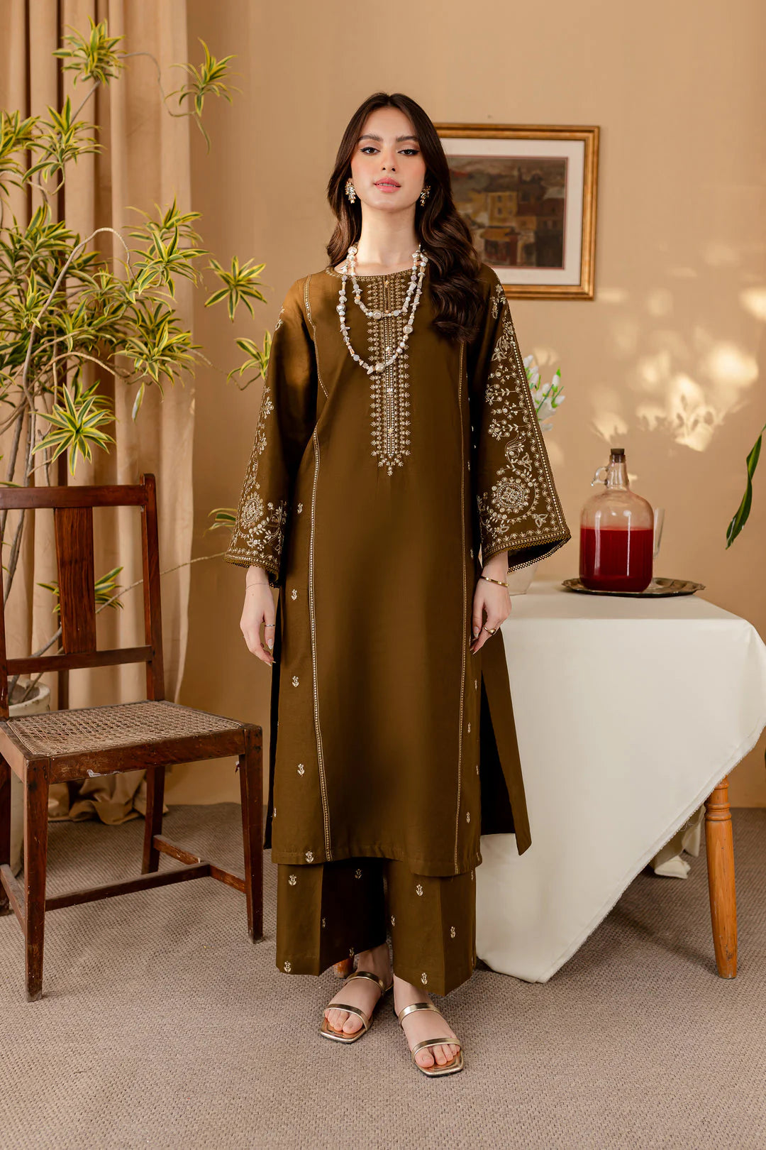 BA–68 Unstitched Fully Embroided Lawn 2 Piece Suit
