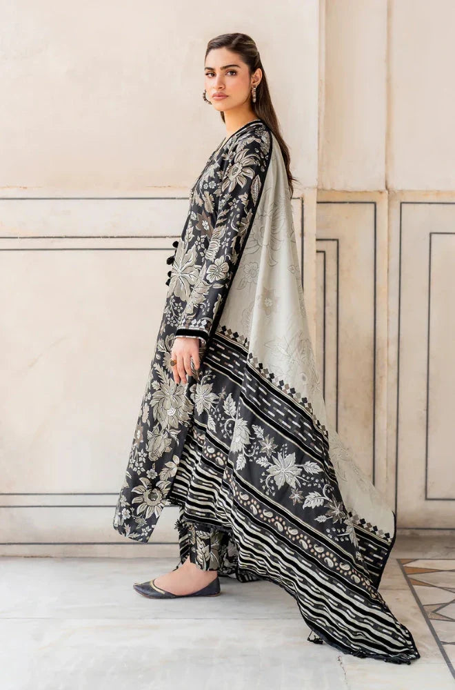 BK-186 Digital Printed Khaddar Suit 3pc with Khaddar Digital Printed Dupatta