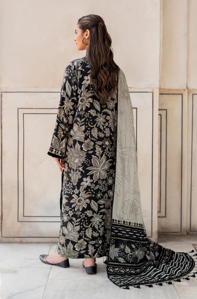 BK-186 Digital Printed Khaddar Suit 3pc with Khaddar Digital Printed Dupatta