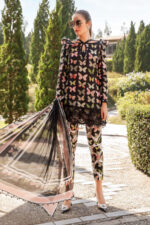 MB-25 Digital Printed Lawn Unstitched Suit 3pc with Monar Digital Printed Dupatta & Daman Embroidered Lace