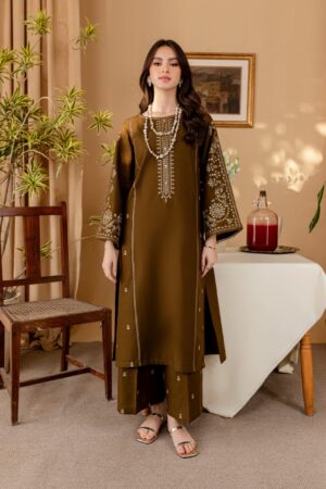 BA-68 Unstitched Fully Embroided Dhanak 2 Piece Suit