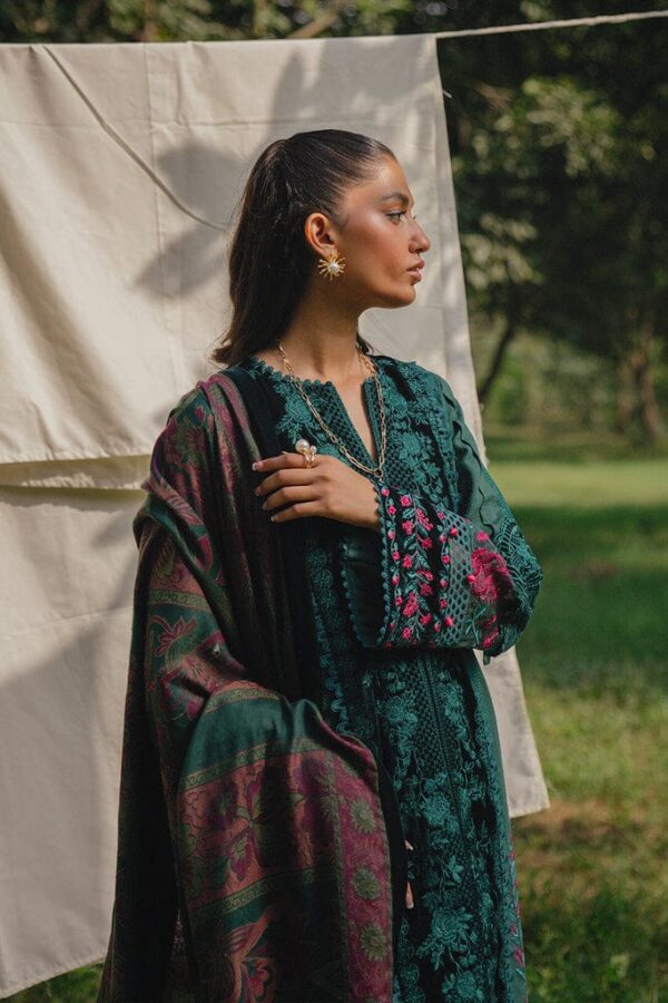 SP-2565 Unstitched Embroidered Lawn 3pc Suit With Poly Lawn Dupatta