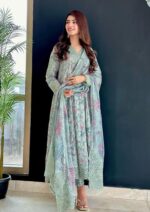 Unstitched Digital Printed Lawn Suit 3pc With Digital Printed Cotton Lawn Dupatta