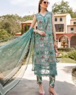 MB-26 Digital Printed Lawn Unstitched Suit 3pc with Monar Digital Printed Dupatta & Daman Embroidered Lace