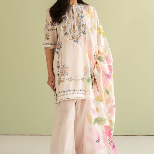 BQ-423 Unstitched Digital Printed Lawn Suit 3pc With Digital Printed Silk Dupatta