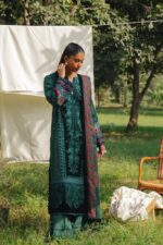 SP-2565 Unstitched Embroidered Lawn 3pc Suit With Poly Lawn Dupatta