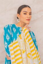 CH-144 Digital Printed Unstitched Lawn Suit 3pc With Monar Digital Printed Dupatta