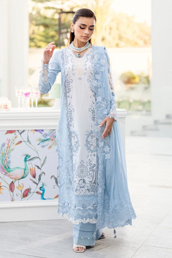 CS-2645 Lawn Unstitched Embroidered 3pc Suit With Embroidered Chiffon Dupatta