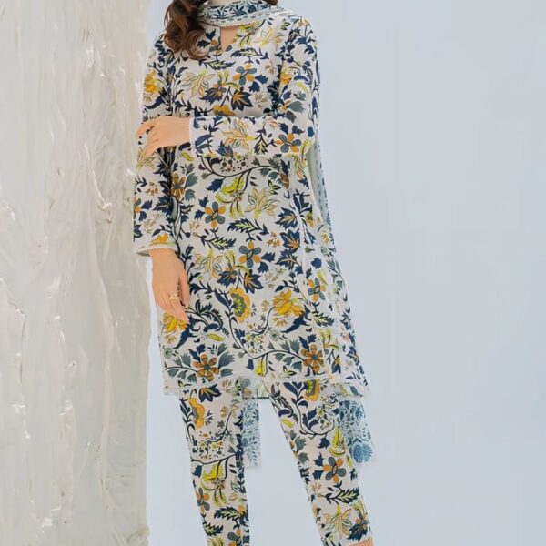 SP-132 Digital Printed Lawn Suit 3pc With Lawn Digital Printed Dupatta