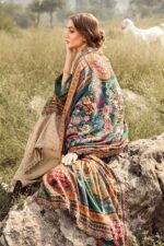 MB-2580 Lawn Unstitched Embroidered 3pc Suit With Poly Lawn Printed Dupatta