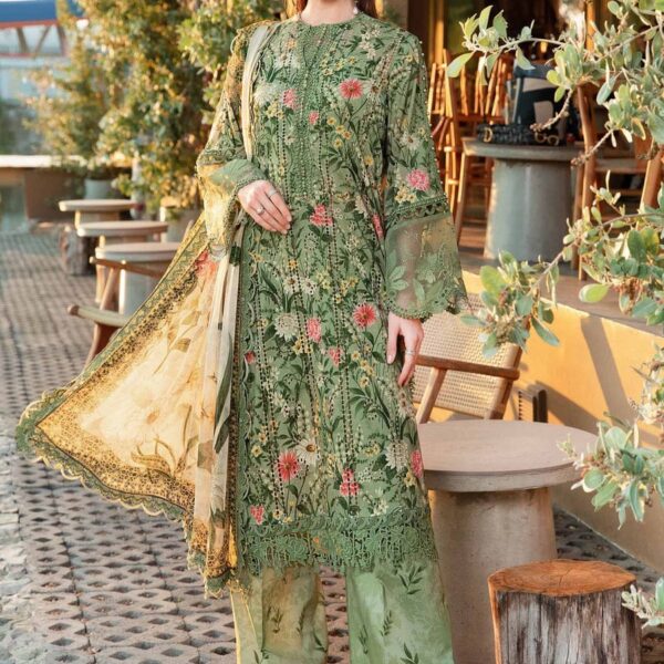 MB-452 Unstitched Digital Printed Lawn Suit 3pc With Lawn Digital Printed Dupatta