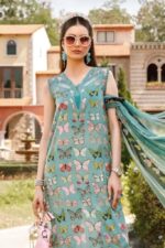 MB-26 Digital Printed Lawn Unstitched Suit 3pc with Monar Digital Printed Dupatta & Daman Embroidered Lace