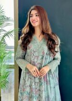 Unstitched Digital Printed Lawn Suit 3pc With Digital Printed Cotton Lawn Dupatta