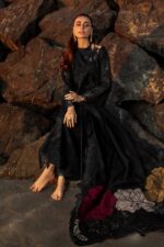 CS-2640 Lawn Unstitched Embroidered 3pc Suit With Organza Embroidered Dupatta