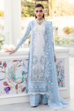 CS-2645 Lawn Unstitched Embroidered 3pc Suit With Embroidered Chiffon Dupatta