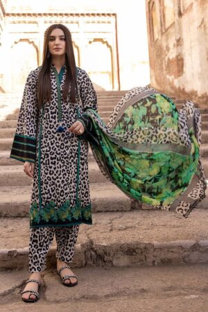 MB-Digital Printed Lawn Suit 3pc With Lawn Digital Printed Dupatta