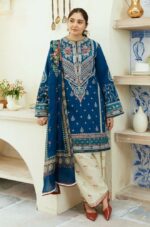 ZS-50 Unstitched Fully Embroided Lawn Suit With Cotton Lawn Digital Printed Dupatta