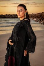 CS-2640 Lawn Unstitched Embroidered 3pc Suit With Organza Embroidered Dupatta