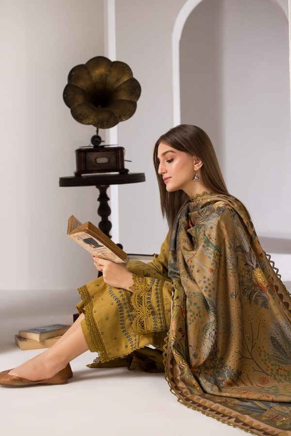 SN-59 Lawn Embroidered Suit With Cotton Lawn Printed Dupatta