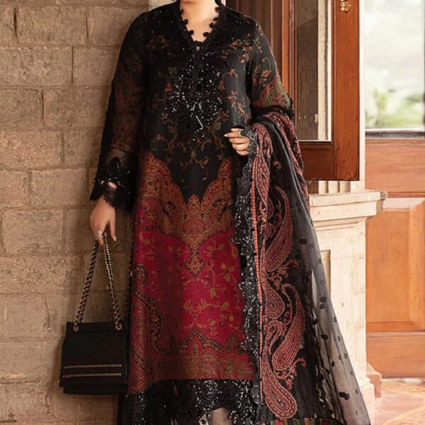 MB-450 Digital Printed Lawn Suit 3pc with Poly Lawn Digital Printed Dupatta