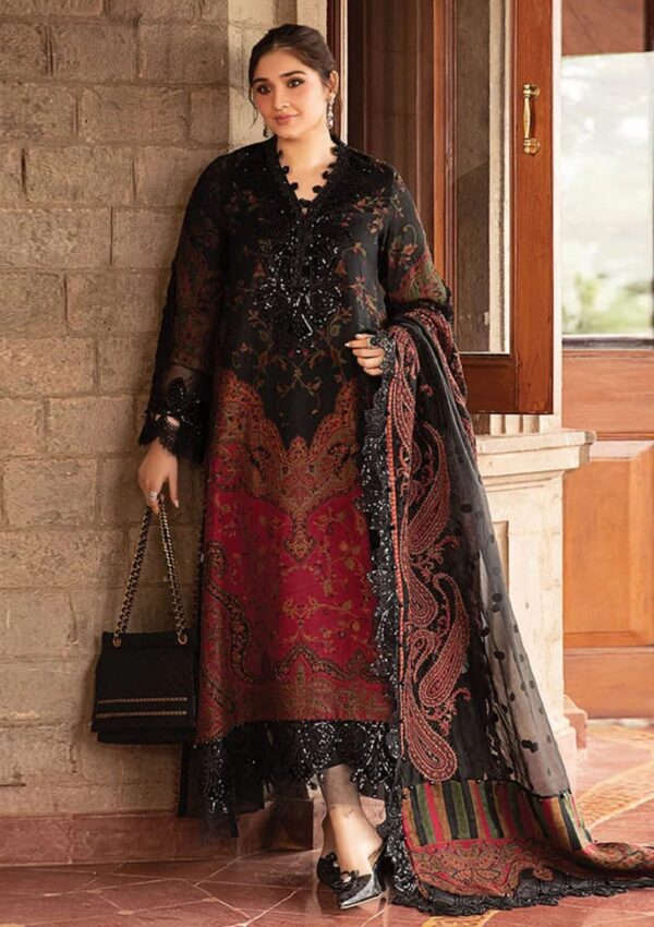 MB-450 Digital Printed Lawn Suit 3pc with Poly Lawn Digital Printed Dupatta