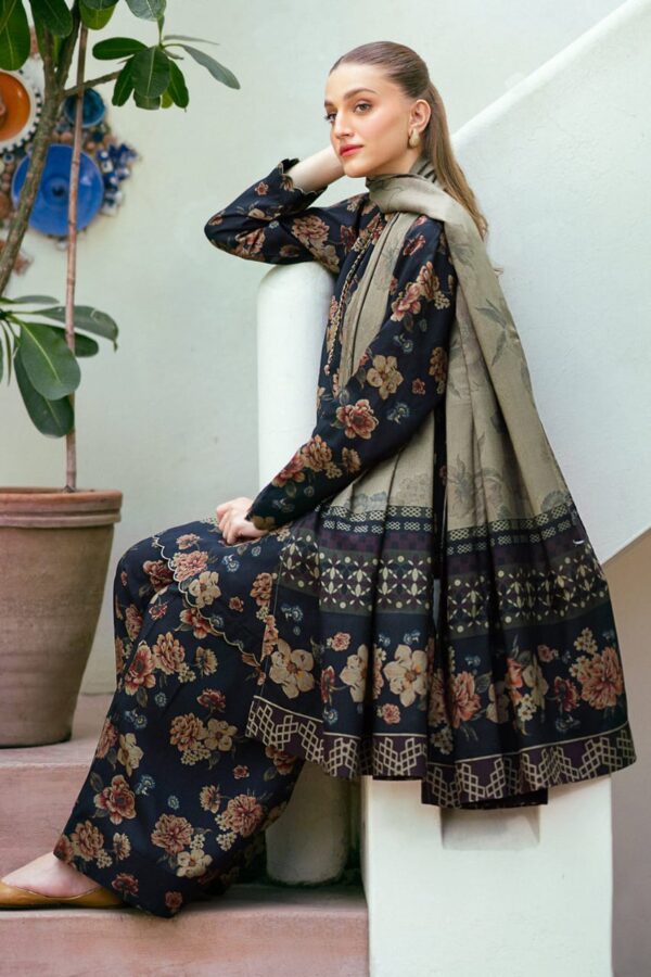 BQ-412 Digital Printed Lawn Suit 3pc With Lawn Digital Printed Dupatta