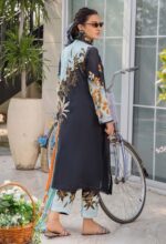 CO 486 Digital Printed 3Pc Unstitched Lawn Suit With Digital Printed Monar Dupatta