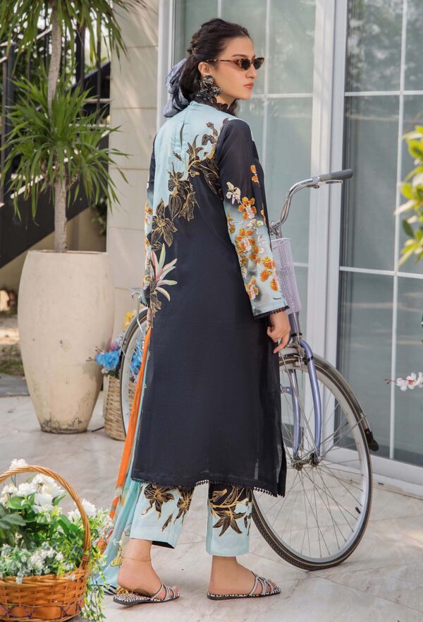 CO 486 Digital Printed 3Pc Unstitched Lawn Suit With Digital Printed Monar Dupatta