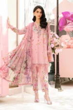 MB-512 A Digital Printed 3Pc Unstitched Lawn Suit With Digital Printed Chifoon Dupatta