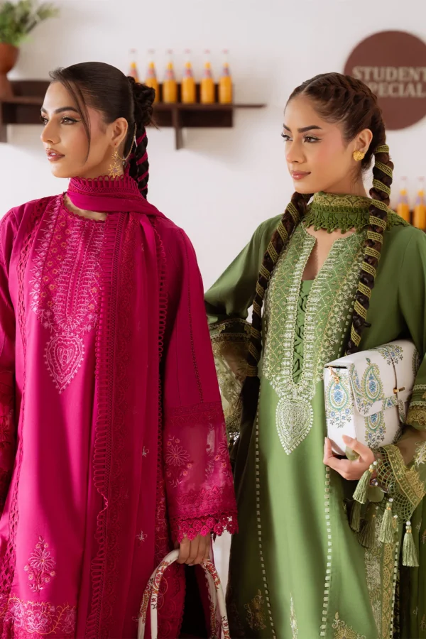 CO-515 A 3Pc Embroidered Lawn Shirt with Cotton Net Dupatta