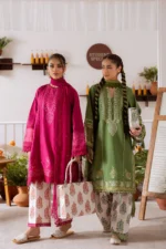 CO-515 A 3Pc Embroidered Lawn Shirt with Cotton Net Dupatta