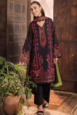 BR_960 Unstitched Embroidered Dhanak Wool Suit With Embroidered Dhanak Shawl