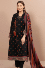 KS-725 Dhanak Embroidered Suit With Digital Printed Wool Shawl