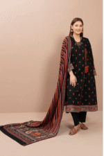 KS-725 Dhanak Embroidered Suit With Digital Printed Wool Shawl