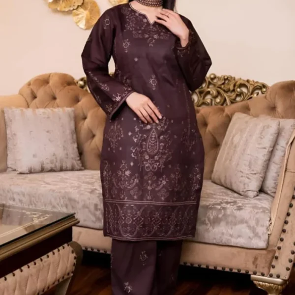 Premium Lawn Unstitched Embroidered 2pc Suit