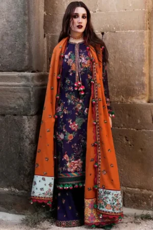 AJ_680 Unstitched Heavy Embroidered Dhanak Suit Embroidered Dhanak Shawl