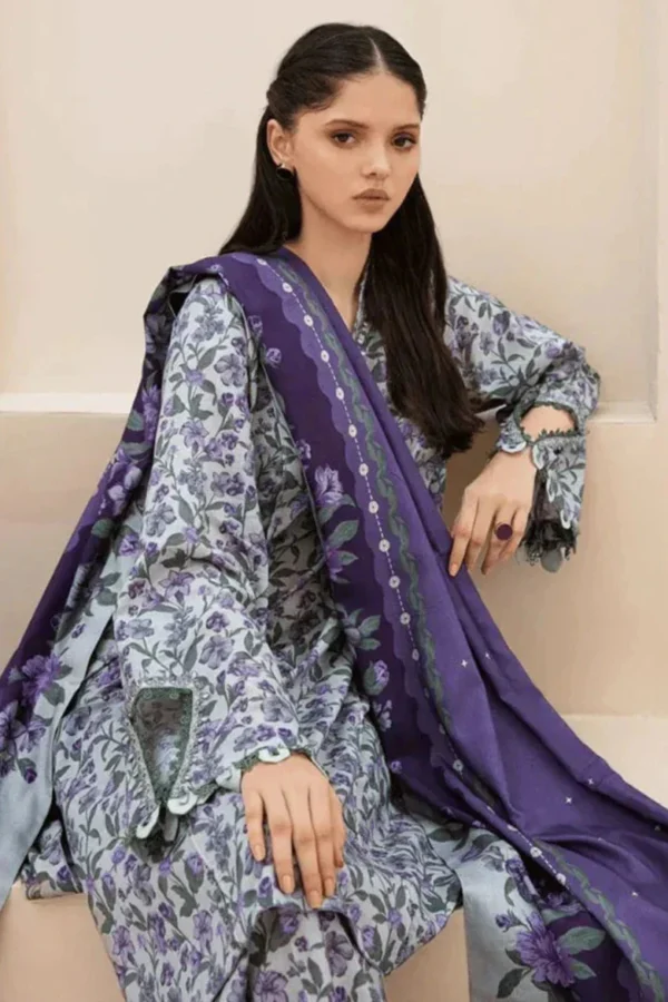 Khaddar 3pc Digital Printed Suit With Digital Printed Khaddar Dupatta