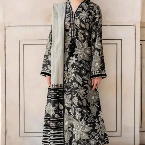 Khaddar 3pc Digital Printed Suit With Digital Printed Khaddar Dupatta