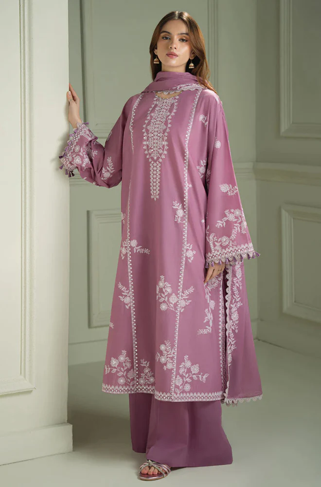 CS-900 Unstitched Heavy Embroidered Dhanak Suit With Embroidered Dhanak Shawl